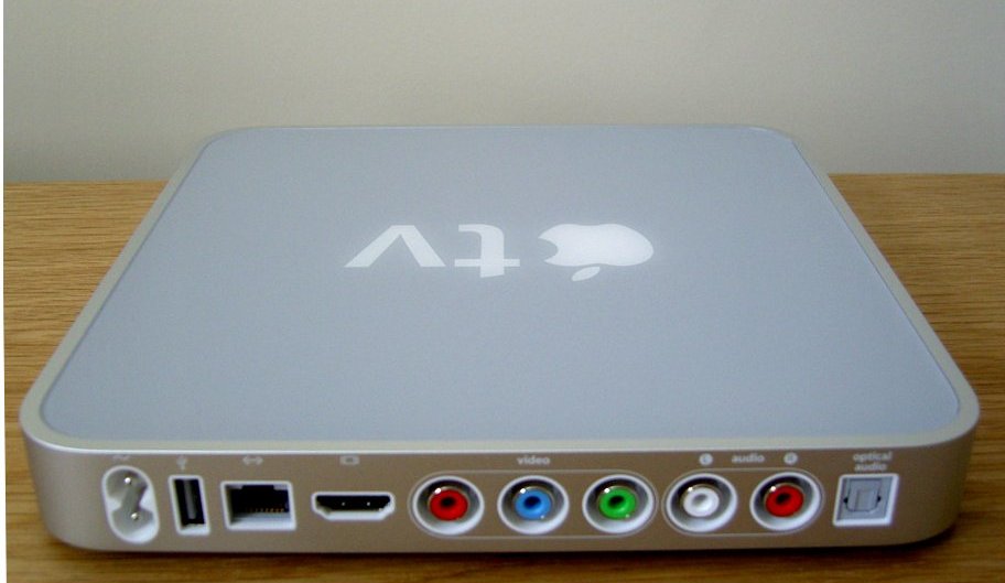 Anslutningar på baksidan av en streamingbox som används för apple tv 3 iptv via AirPlay